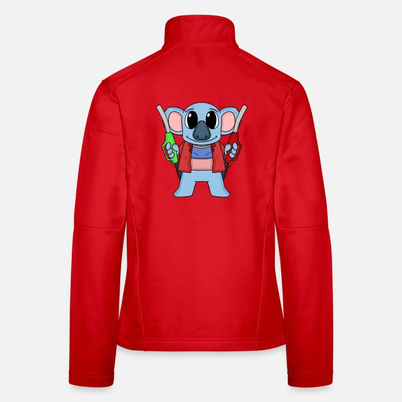 Tankwart Koala Tankstelle - Frauen Softshelljacke - Rot