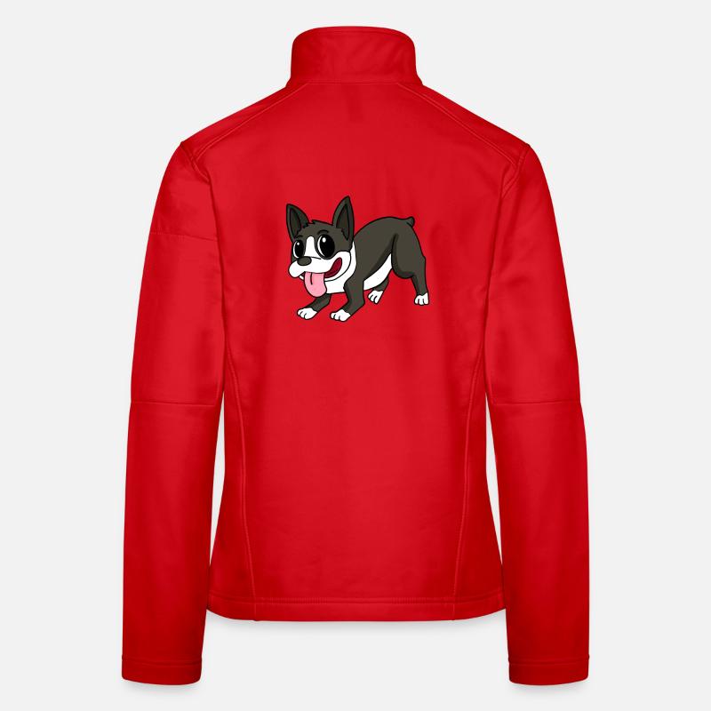 Boston Terrier Hunderasse Hund Hunde Frauen Softshelljacke