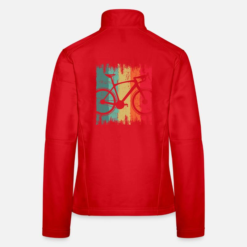 Rainbow Graffiti Bike Silhouette Women's Softshell Jacket