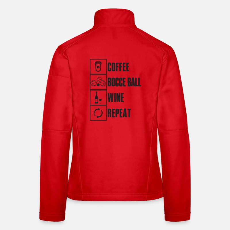Bocce Saying Bocce Ball avec Jack Bocci Game Bocce Veste en tissu softshell Femme