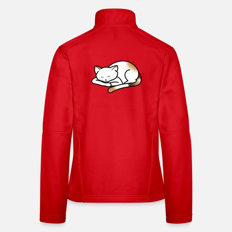 Petit chat faisant la sieste Veste en tissu softshell Femme