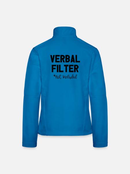 Verbal Filter Not Included I Fun Lustiges - Frauen Softshelljacke - Rot - Hinten
