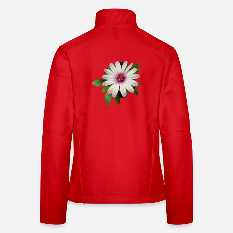 FLEUR DE PANIER DE CAPE VIOLETTE ET BLANCHE Veste en tissu softshell Femme