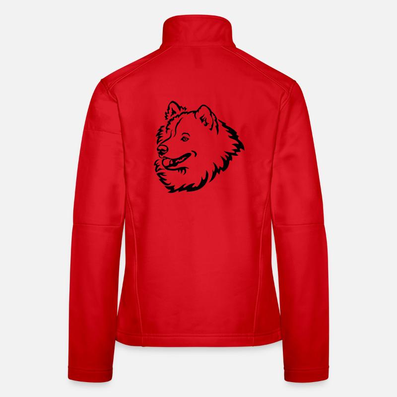 Samoyed head Women's Softshell Jacket
