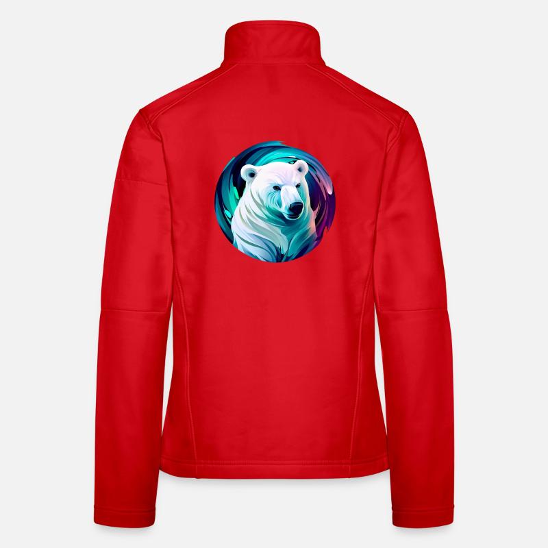 White polar bear Women's Softshell Jacket