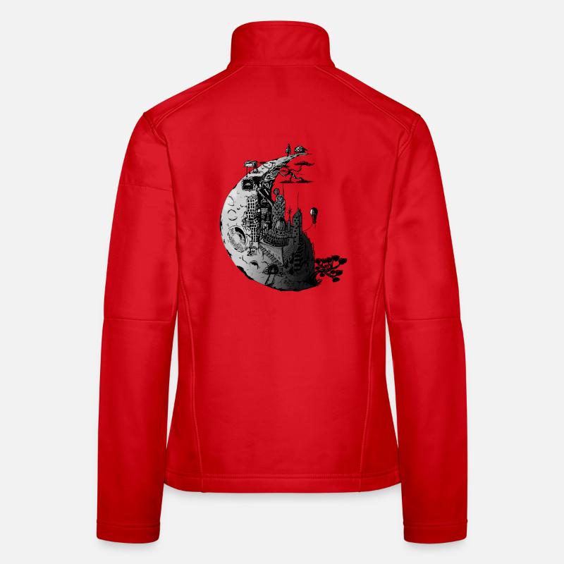 Imaginary lunar city Women's Softshell Jacket