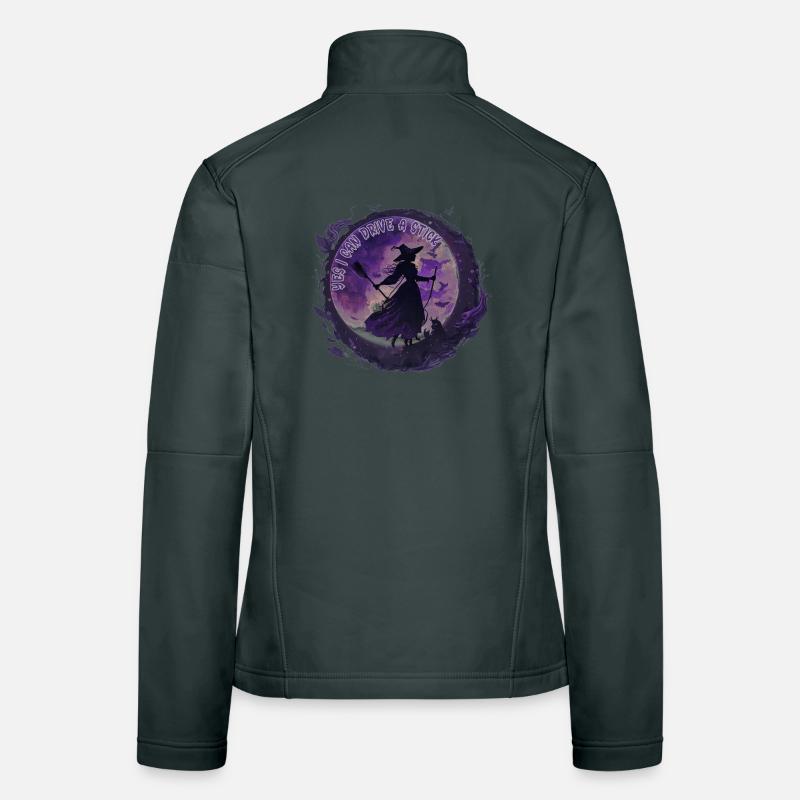 Moon Magic Witch Under Night Moon Halloween Women's Softshell Jacket