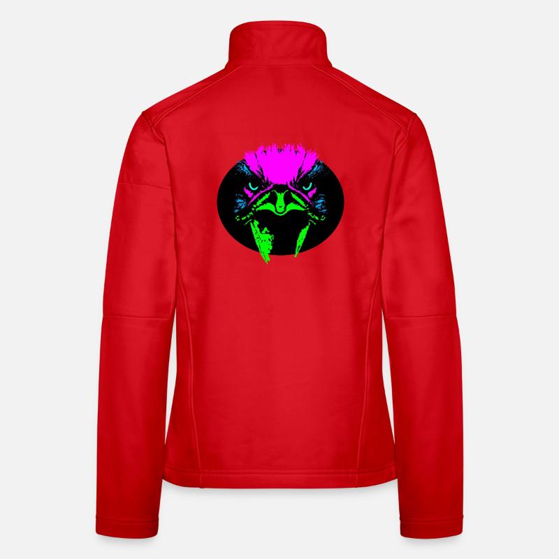 Angry Ostrich - Women's Softshell Jacket - red