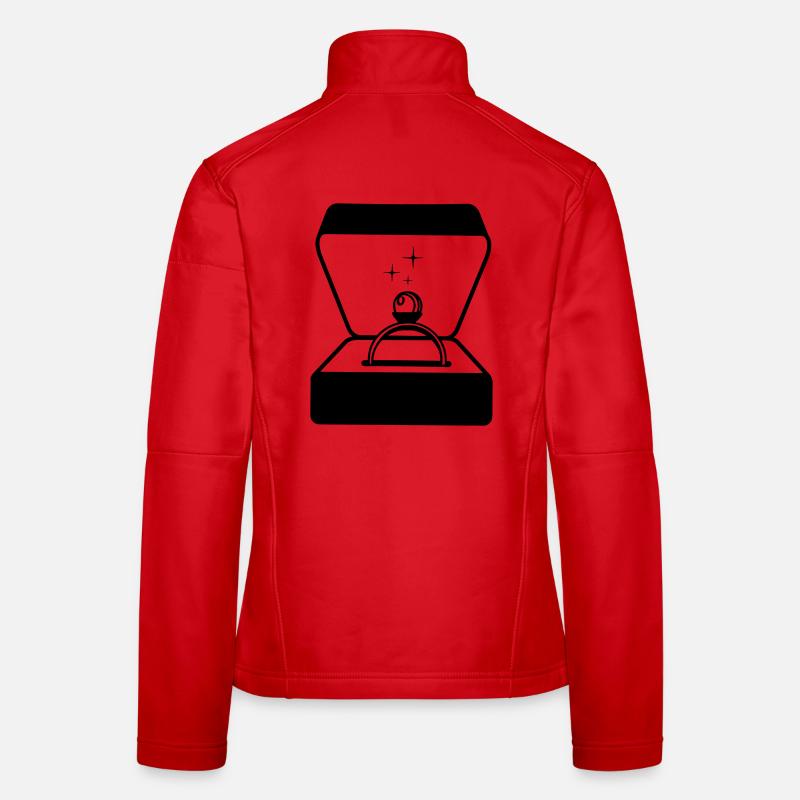 Ring mit Perle in Box Frauen Softshelljacke