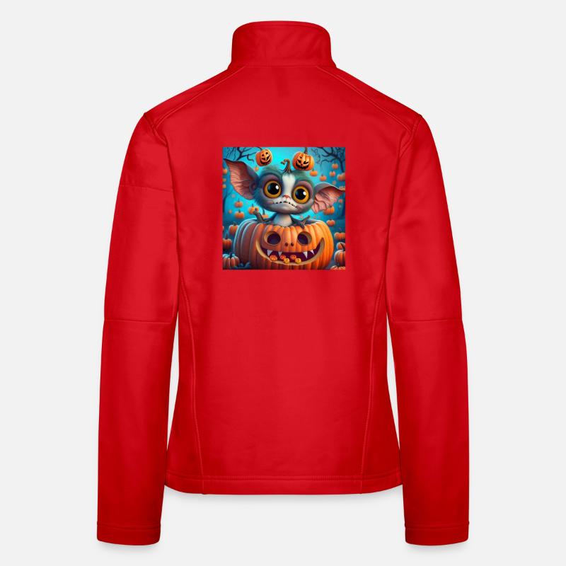 Petite Créature de Halloween dans Citrouille Veste en tissu softshell Femme