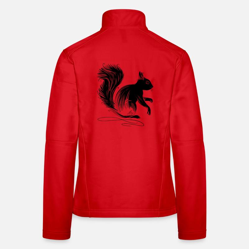 Eichhörnchen Tier Silhouette Frauen Softshelljacke