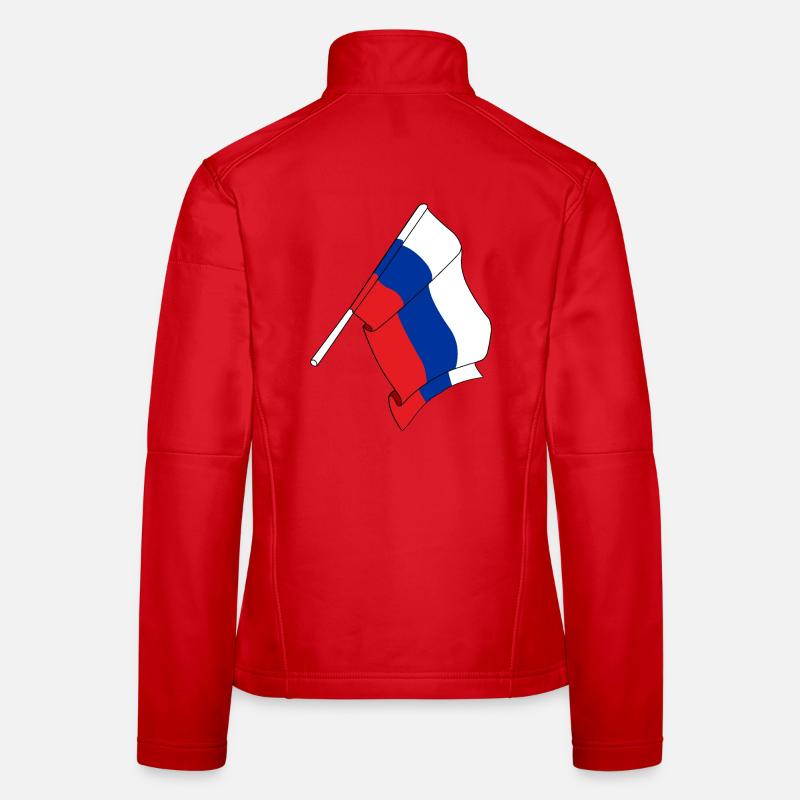 Drapeau Russie Veste en tissu softshell Femme