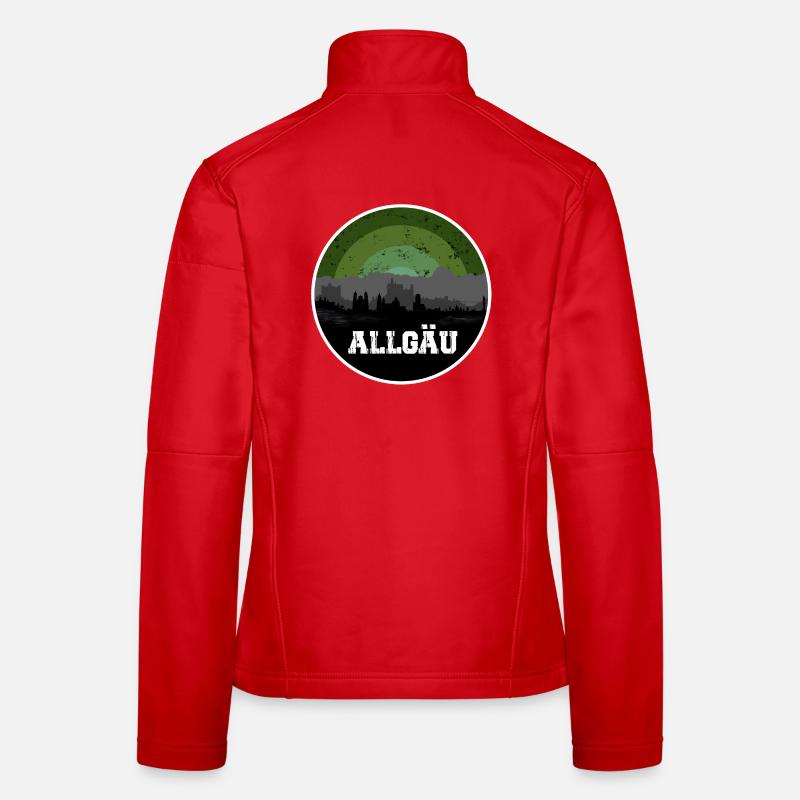 Allgäu Original Skyline - Frauen Softshelljacke - Rot