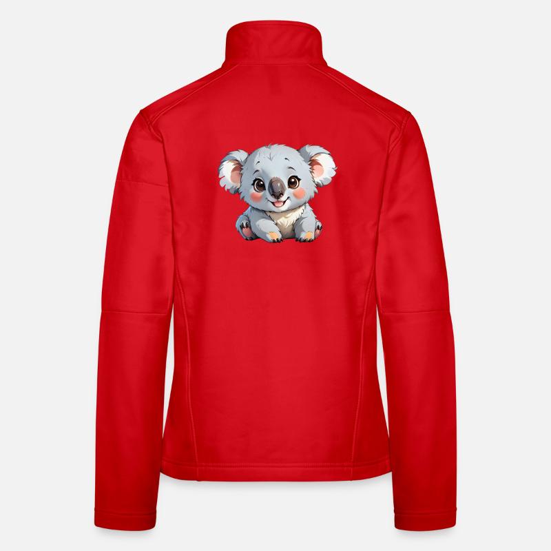 Cute Cartoon Koala Women's Softshell Jacket
