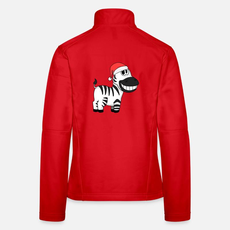 Zebra Weihnachten Frauen Softshelljacke