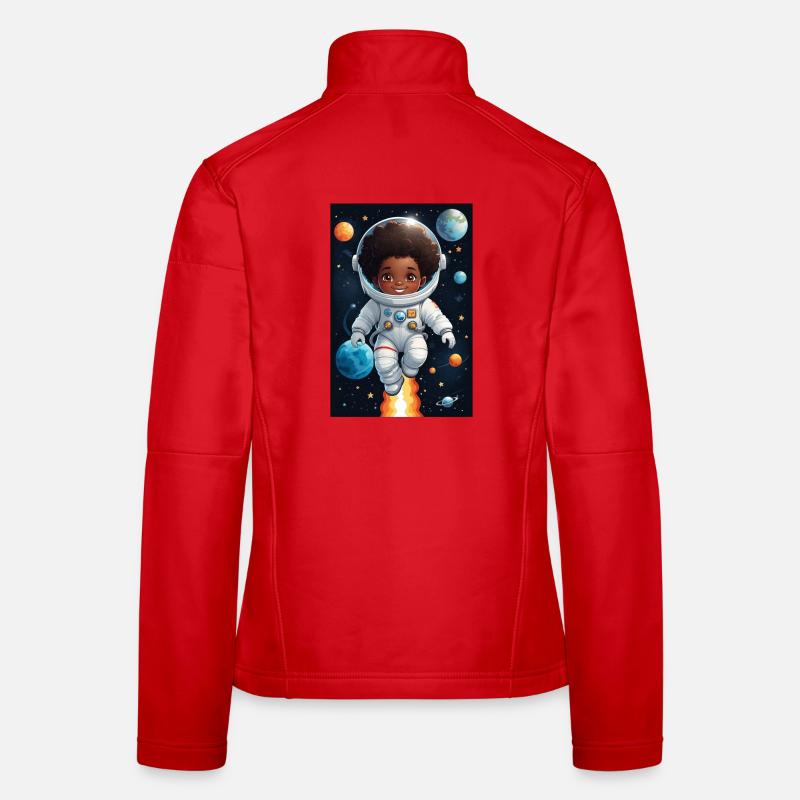 Visage d’enfant aventurier de l’espace Veste en tissu softshell Femme
