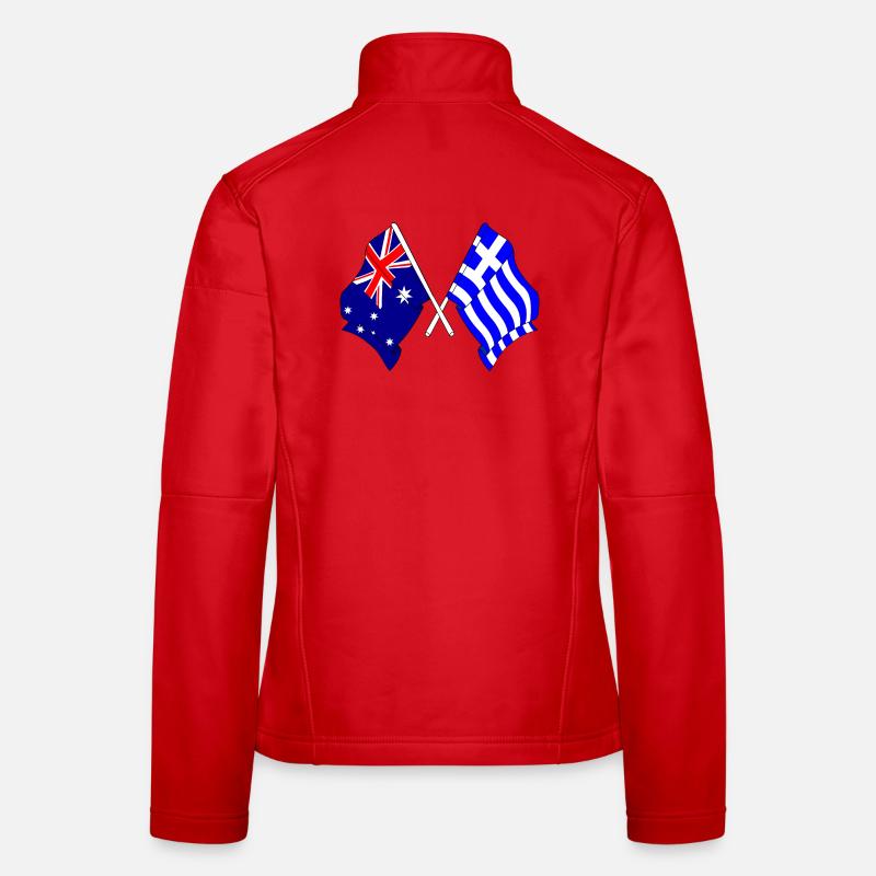 Drapeau de l’Australie et drapeau de la Grèce Veste en tissu softshell Femme