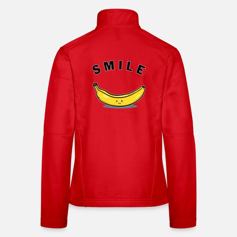 Banana Smile - Women's Softshell Jacket - red