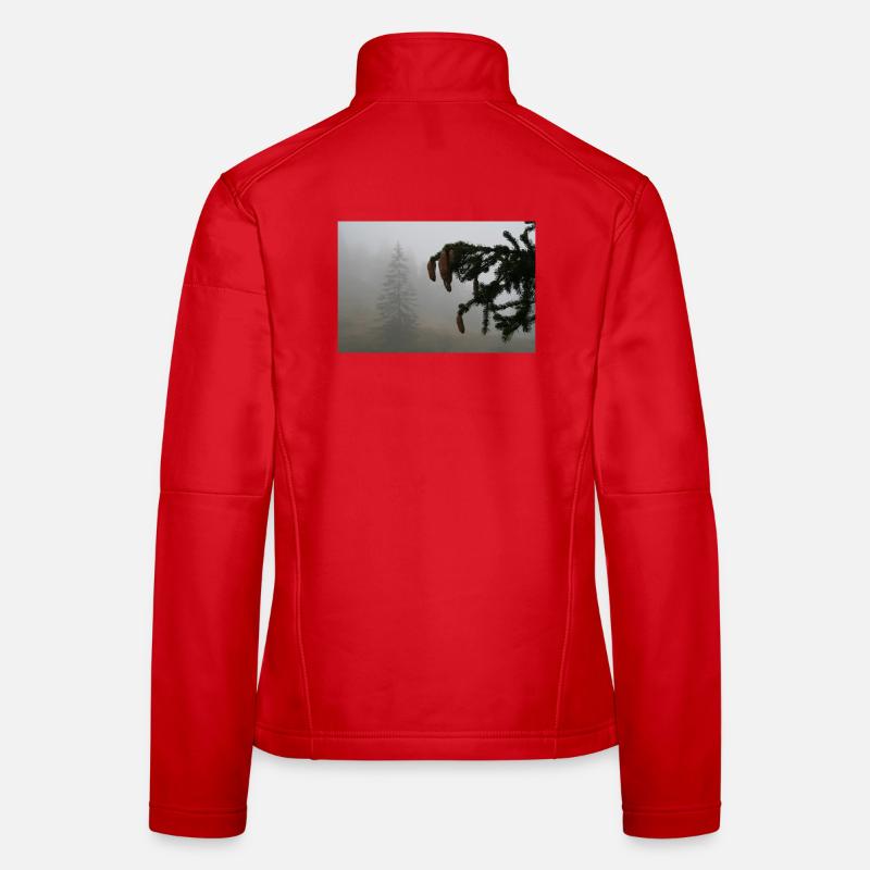 Cloud Forest Cone Magic / Feldberg - Women's Softshell Jacket - red