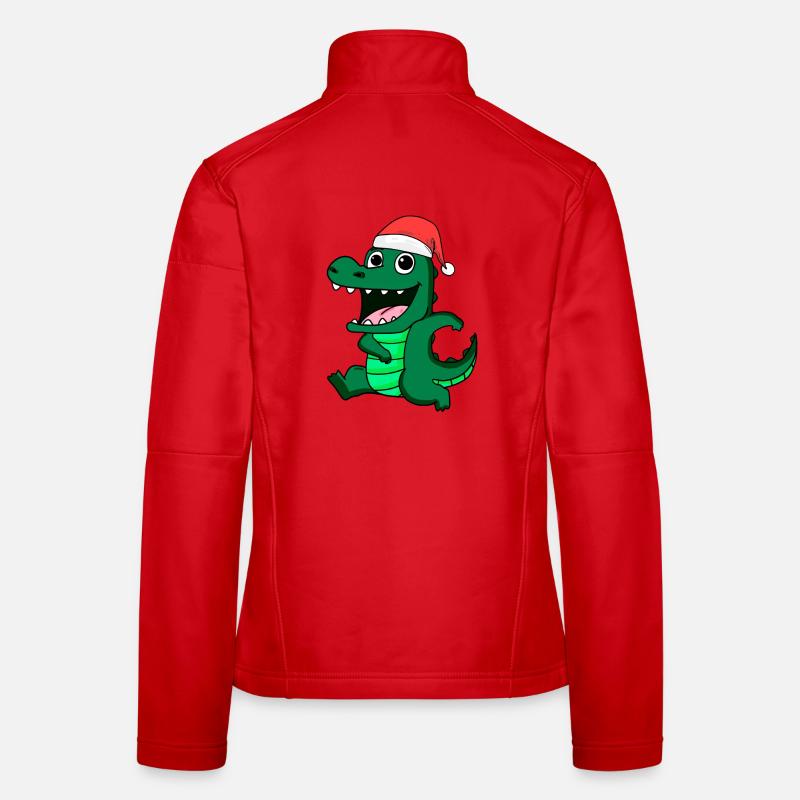 Crocodile Noël Veste en tissu softshell Femme