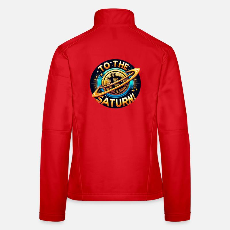 Crypto BTC à Saturne ! Veste en tissu softshell Femme