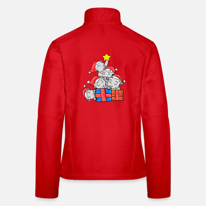 Ziege Weihnachtsbaum Weihnachten Frauen Softshelljacke
