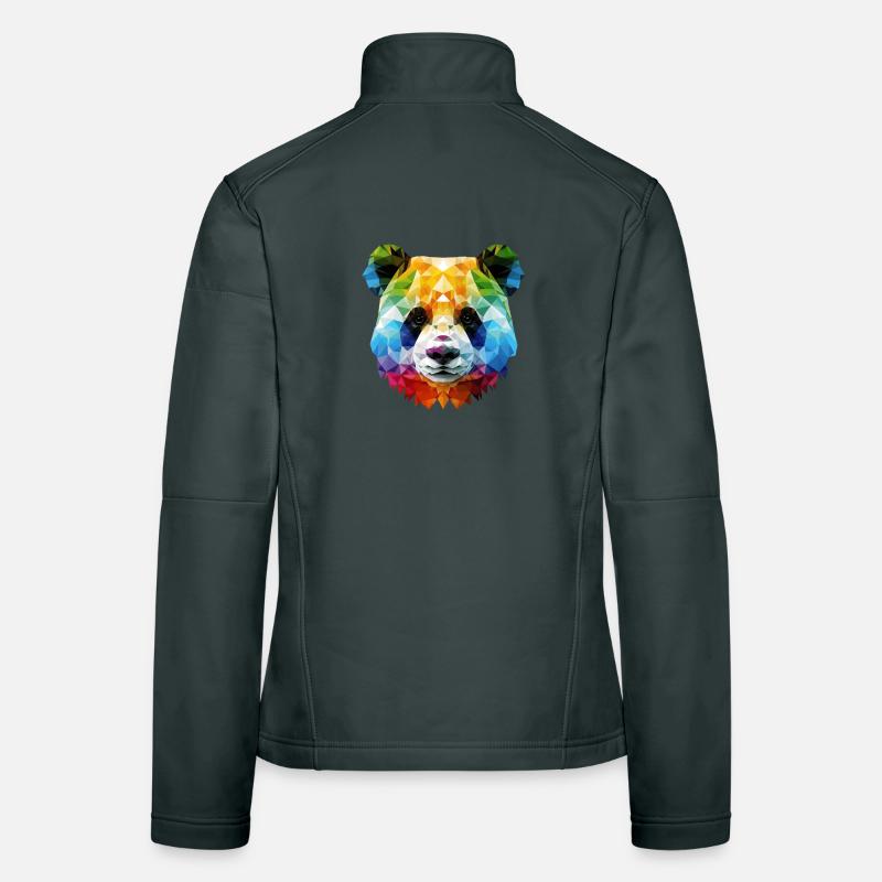 Tête de panda - Coloré Veste en tissu softshell Femme