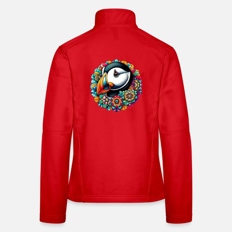 Papageitaucher - Frauen Softshelljacke - Rot