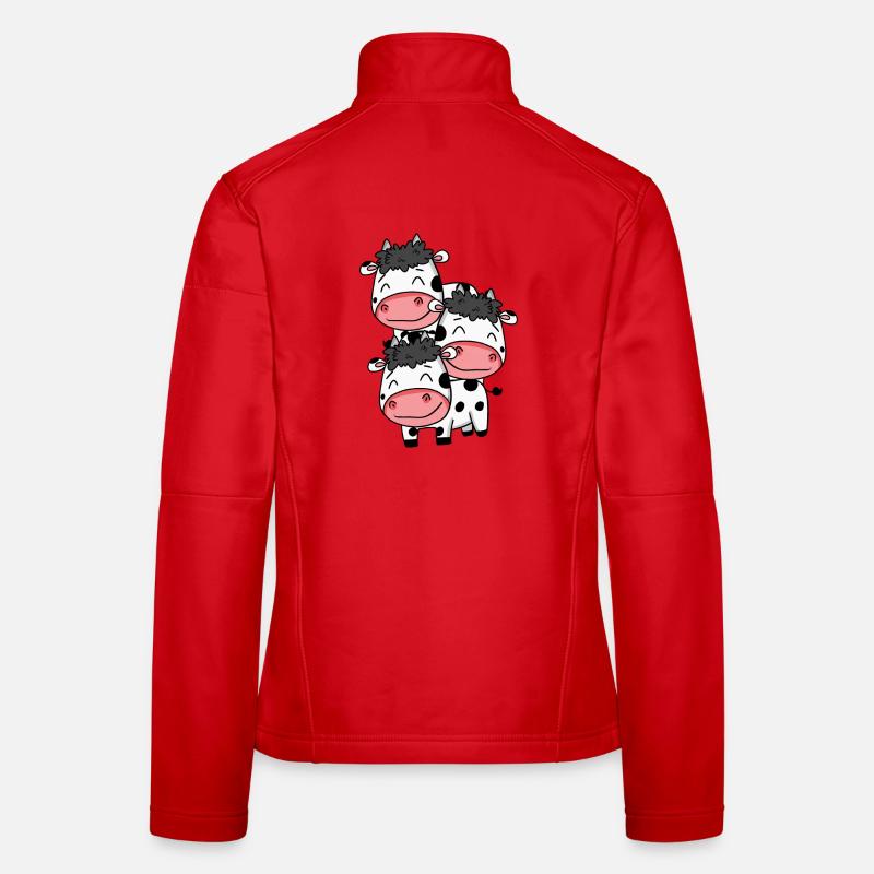 Vaches mignonnes - Motif de vache Veste en tissu softshell Femme