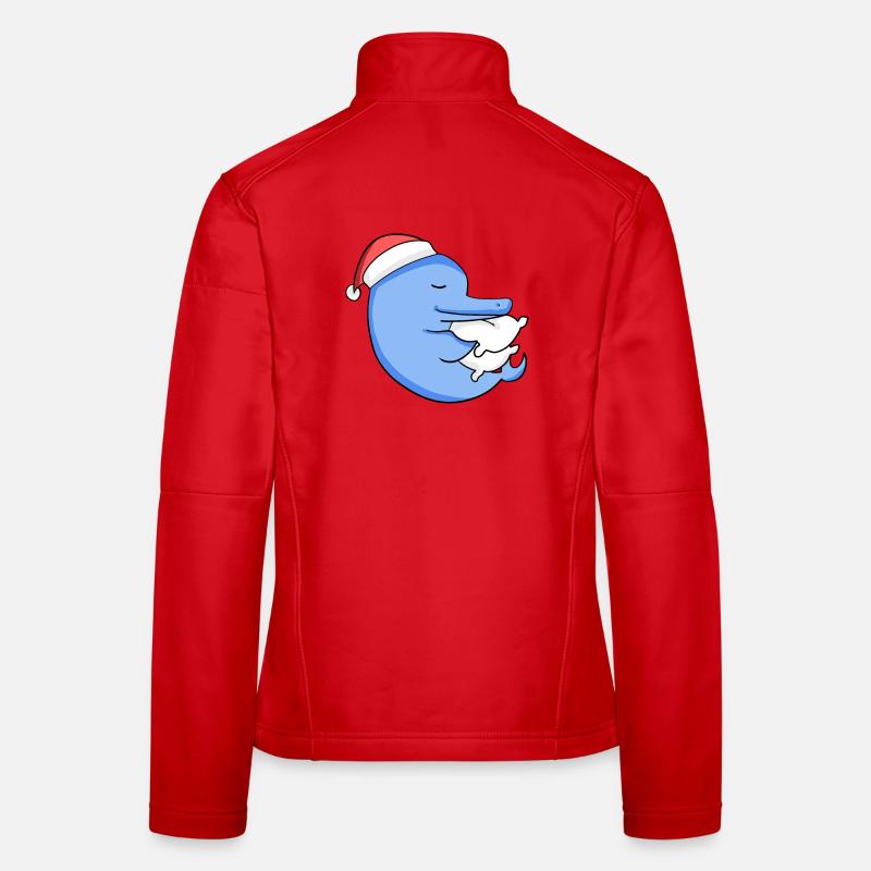Delfin Niedlich Müde Ausschlafen Weihnachten Frauen Softshelljacke