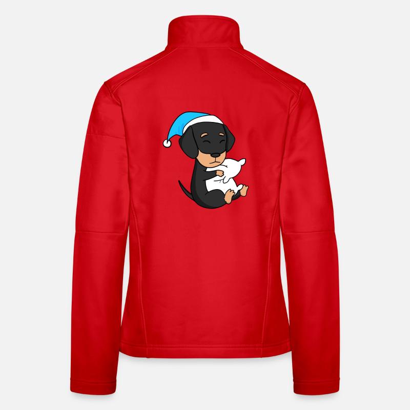 dormir, fatigue, chien, race de chien, teckel Veste en tissu softshell Femme