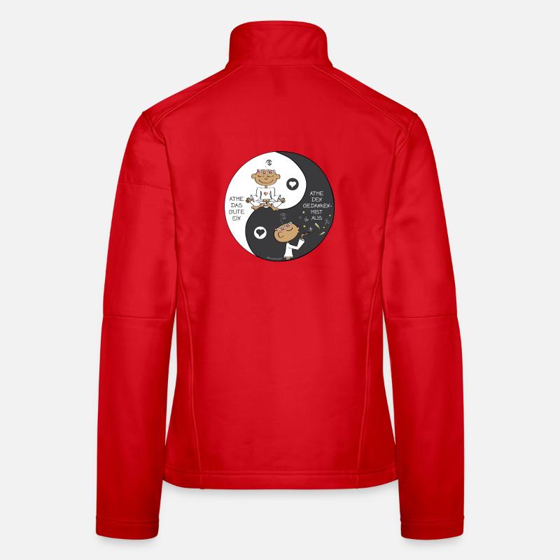 Yin Yang - Frauen Softshelljacke - Rot