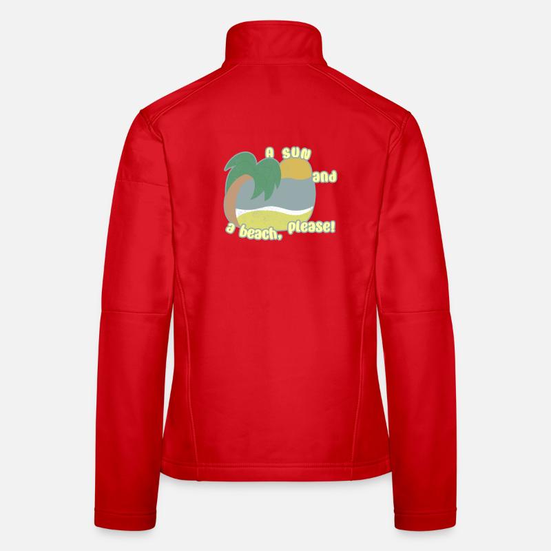 Sun and Beach - Frauen Softshelljacke - Rot