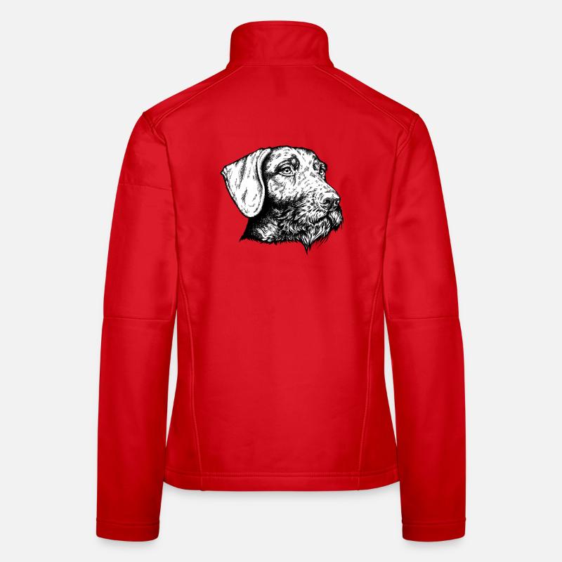 German Wirehaired Portrait Women's Softshell Jacket