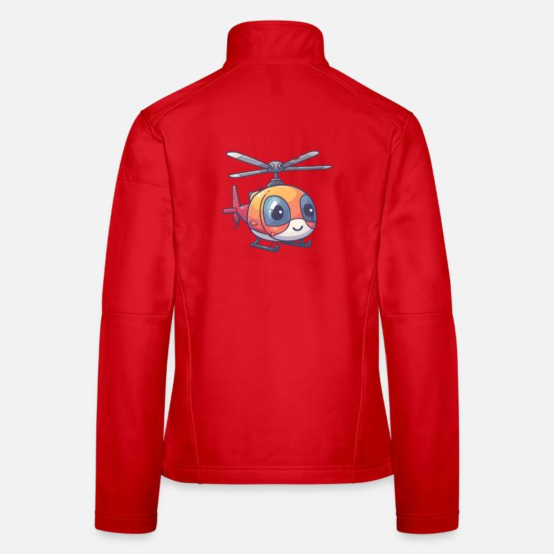 Smiling helicopter Women's Softshell Jacket
