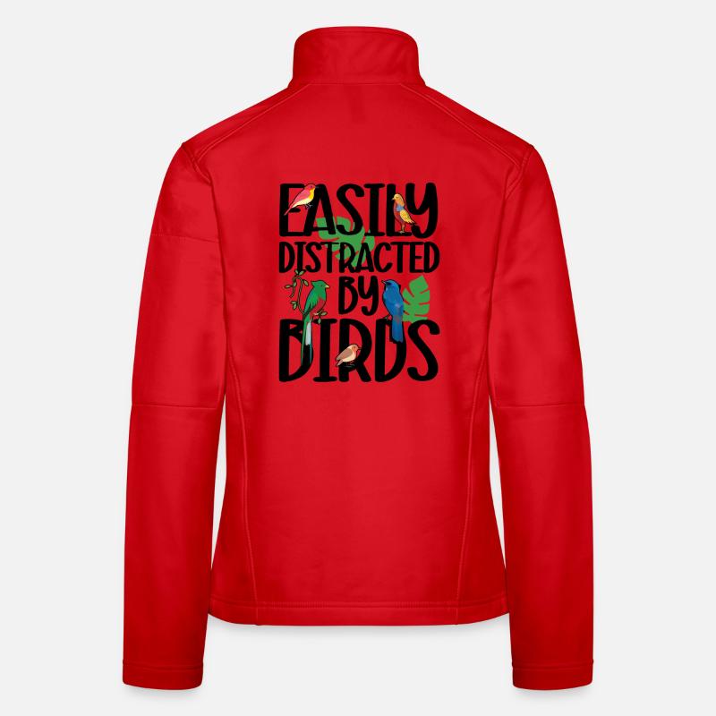 Facilement distrait par les oiseaux Veste en tissu softshell Femme