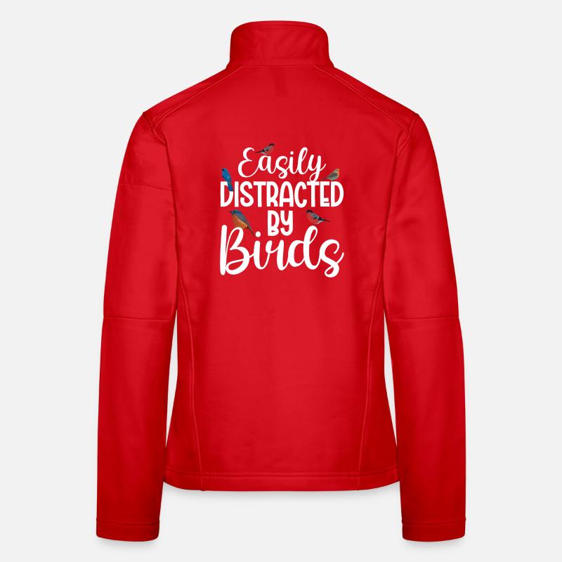 Facilement distrait par les oiseaux Veste en tissu softshell Femme