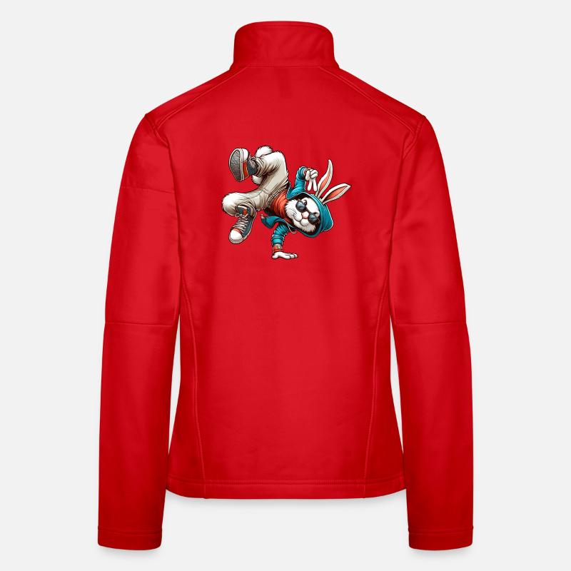 Pâques Pâques Lapin Danse Breakdance Veste en tissu softshell Femme