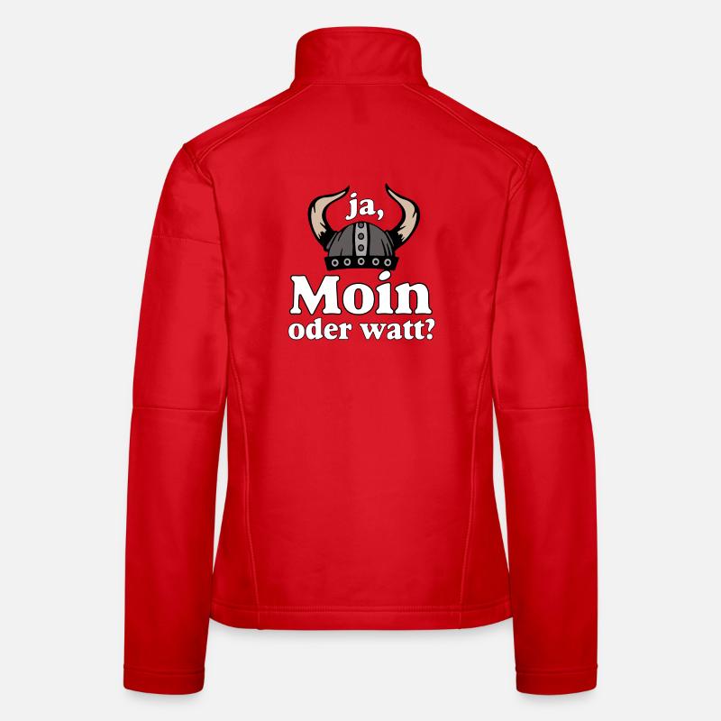 Ja Moin oder Watt? Nordisch Humor Veste en tissu softshell Femme