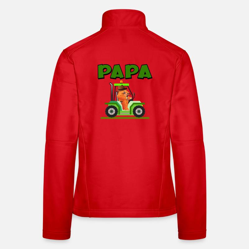 Bauer Vater Traktor Frauen Softshelljacke