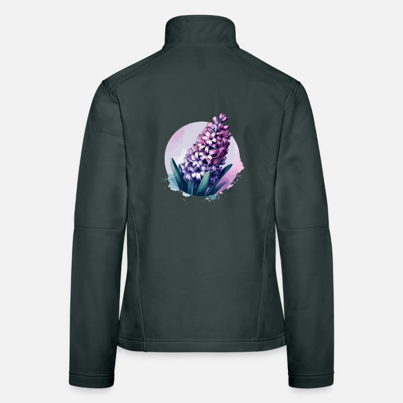 Jacinthe dessinée Veste en tissu softshell Femme