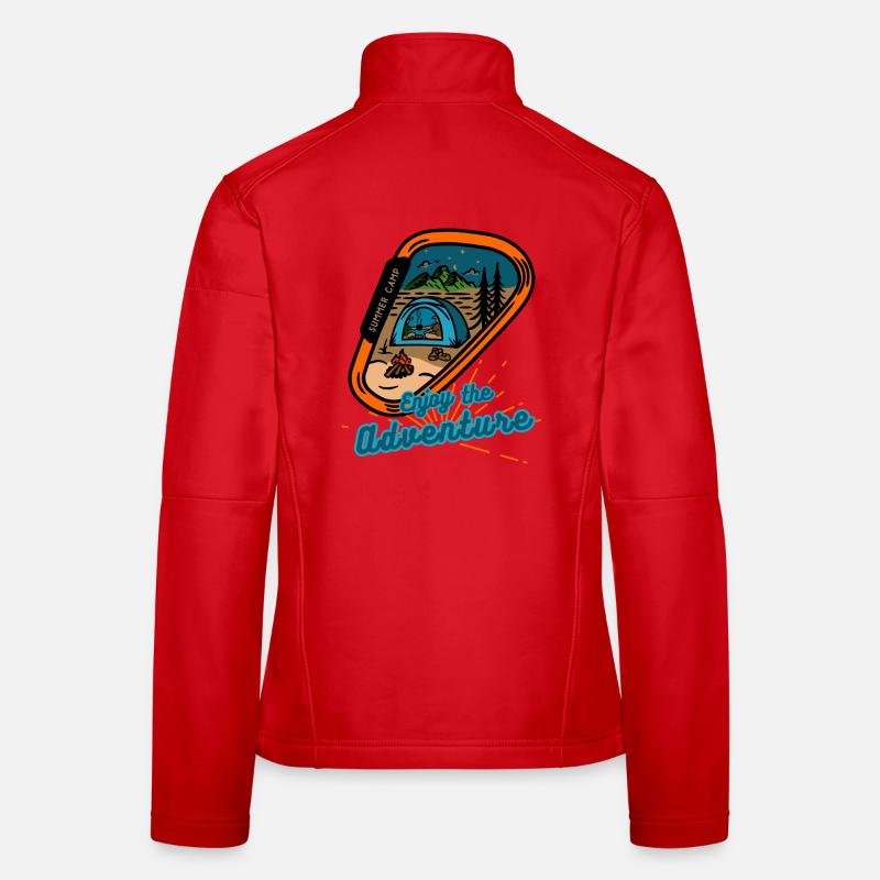 Sommer Camp Abenteuer genießen - Frauen Softshelljacke - Rot