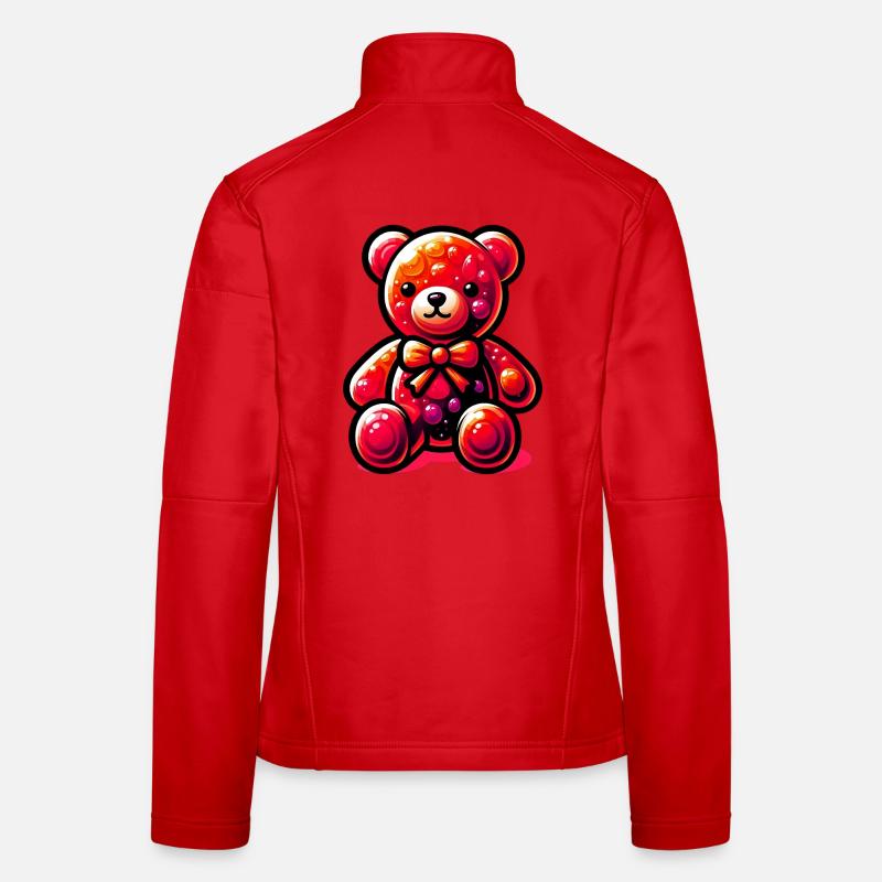 Bär - Frauen Softshelljacke - Rot