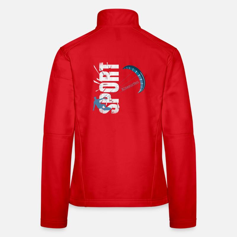 Kitesurfen - Frauen Softshelljacke - Rot