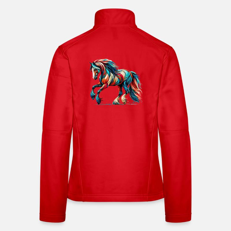 Cheval Veste en tissu softshell Femme
