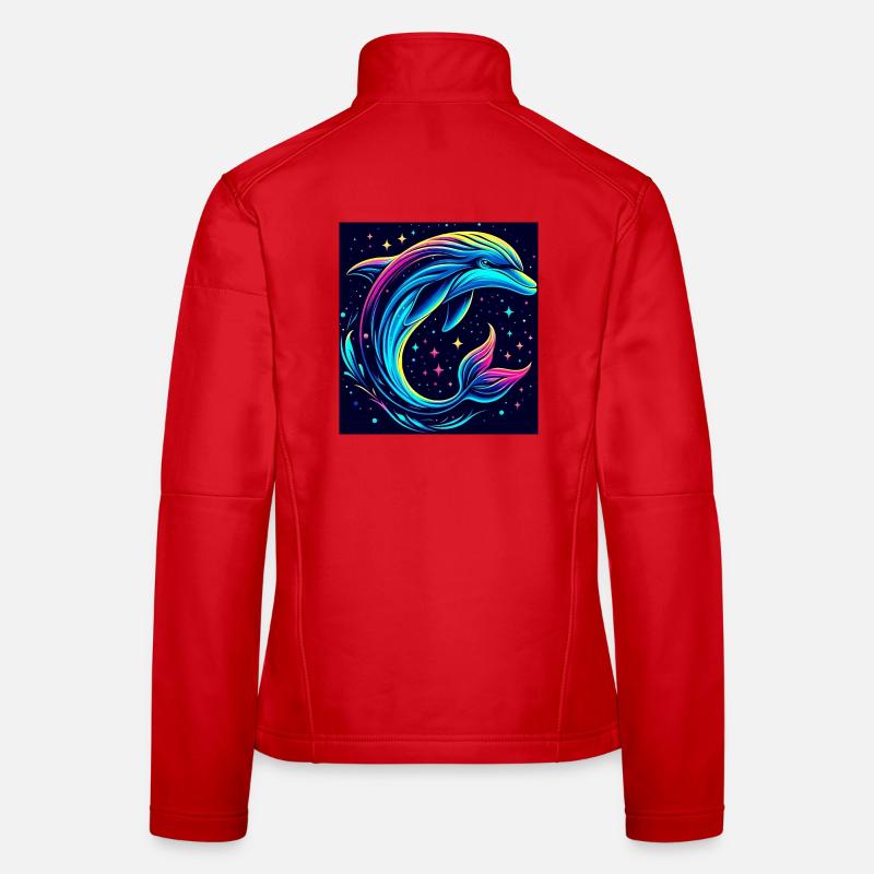 Delfin - Frauen Softshelljacke - Rot