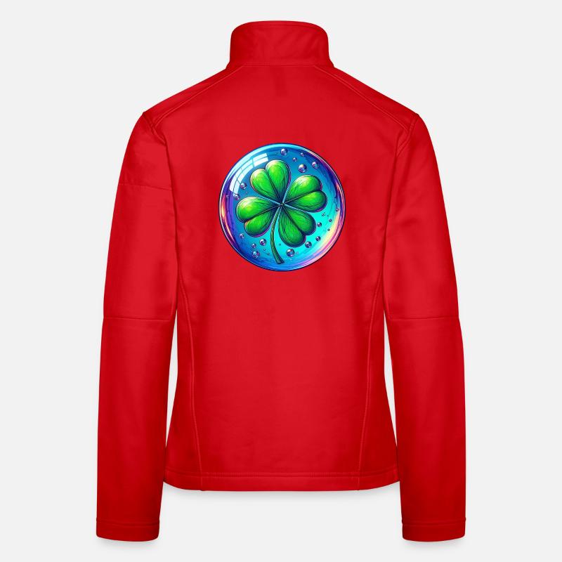 Vierblättriges Kleeblatt Frauen Softshelljacke