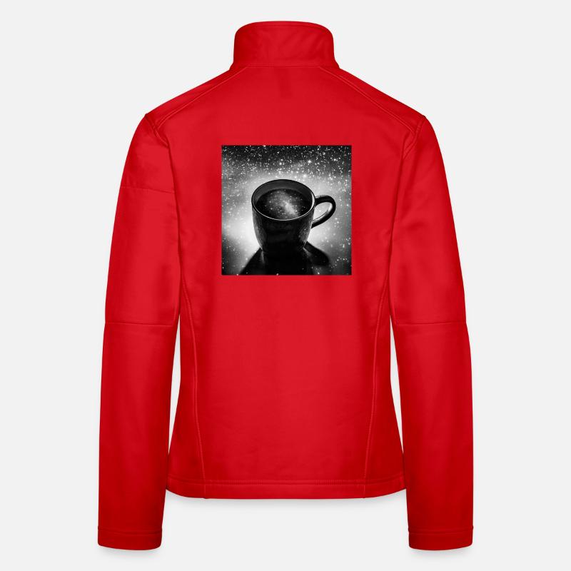 Kosmische Tasse Kaffee Frauen Softshelljacke
