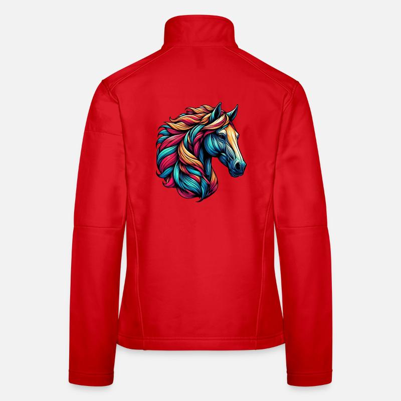 Cheval Veste en tissu softshell Femme