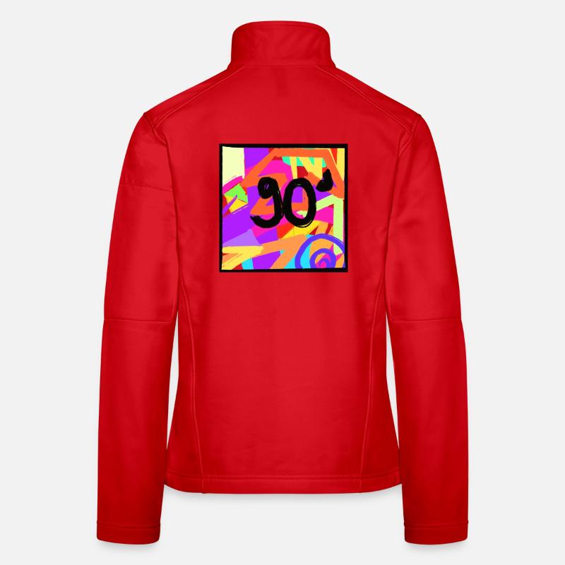 Retro style 90s design - Women's Softshell Jacket - red